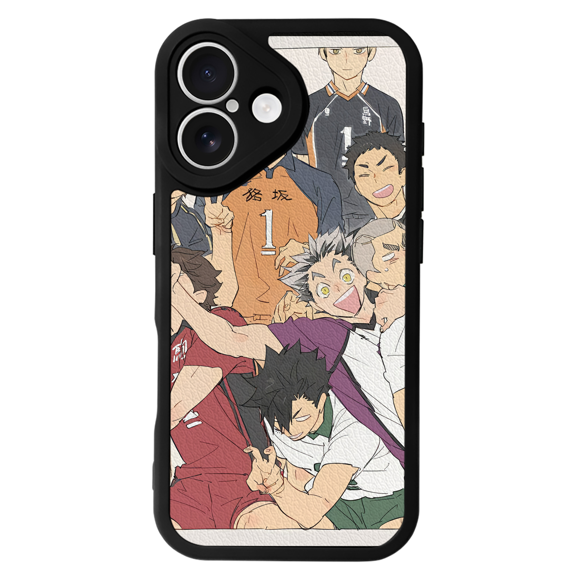 （画像用） ハイキュー!! Haikyu!! 【iPhone 16シリーズ対応】シリコンスマホケース（レザー調） 材質：シリコン